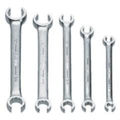 Snap-On/Williams Flare Nut Wrench Set -- 5 Pieces; 6PT Satin Chrome; Includes Sizes: 3/8 x 7/16; 1/2 x 9/16; 5/8 x 11/16; 3/4 x 1; 7/8 x 1-1/8" - First Tool & Supply