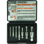 #7017P; Removes #6 to #12 Screws; 7 Piece Extractor Kit - Screw Extractor - First Tool & Supply