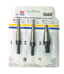 3 Pc. HSS Unibit Step Drill Set - First Tool & Supply