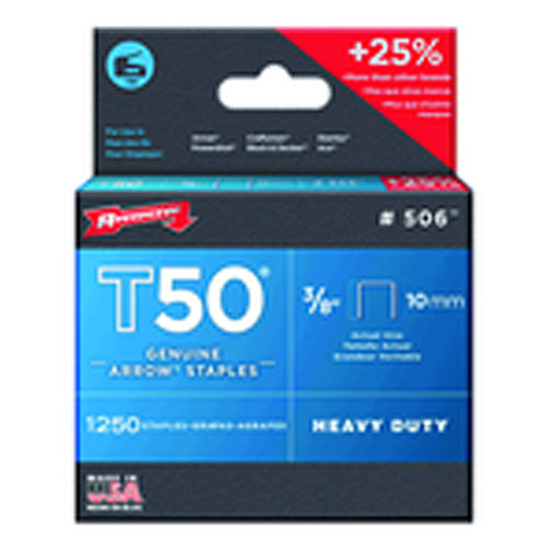 3/8″ / 10 mm - T50–1250 Standard Pack - Staples - First Tool & Supply