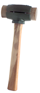 Rawhide Hammer with Face - 2 lb; Wood Handle; 1-1/2'' Head Diameter - First Tool & Supply