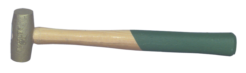 Hackett Brass Brass Hammer -- 3 lb; Hickory Handle; 1-1/2'' Head Diameter - First Tool & Supply