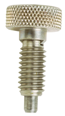Hand Retractable Spring Plunger with Knurled Knob - 1 lbs Initial End Force, 10 lbs Final End Force (1/2-13 Thread) - First Tool & Supply