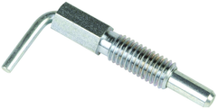 Lever Type Plunger 1/2-13, Locking, Zinc Plated Clear Chromate Finish - First Tool & Supply