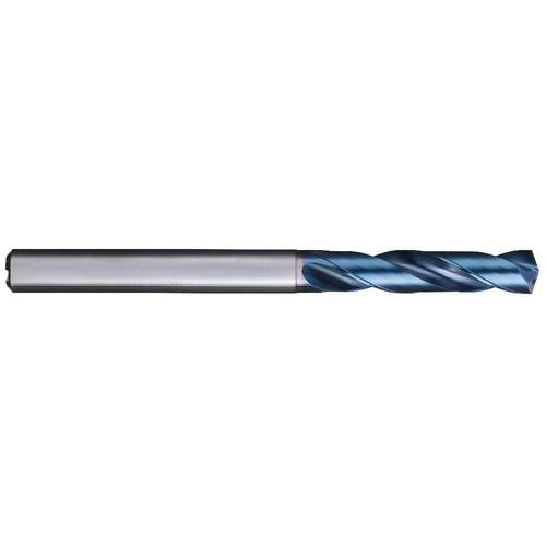 5.4 mm Dia. × 6 mm Shank × 28 mm Flute Length × 66 mm OAL, 3XD, 140°, Aqua Revo D, 2 Flute, Internal, Solid Carbide Drill - Exact Industrial Supply