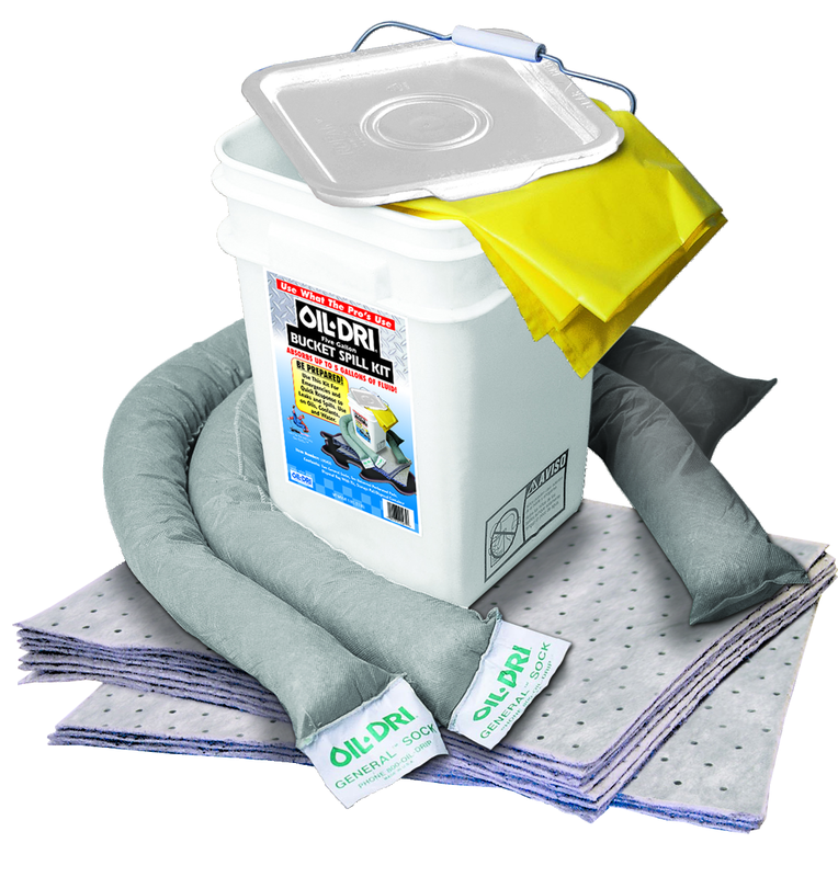 #L90435 Bucket Spill Kit--5 Gallon Bucket Contains: Socks / Perf. Pads / Disposable Bag - Absorbents - First Tool & Supply