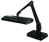 Broad Area Coverage LED Task Light  Dimmable  31" Floatng Arm  Desk Base - First Tool & Supply