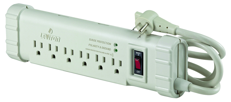 15 Amp; 120 Volt; 6 Plug Office Grade Surge Strip - Beige - First Tool & Supply