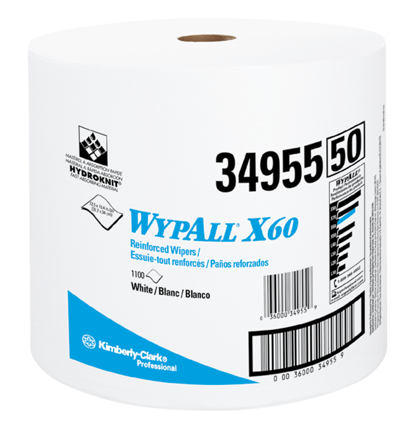 12.5 x 13.4'' - Package of 1100 - WypAll X60 Jumbo Roll - First Tool & Supply