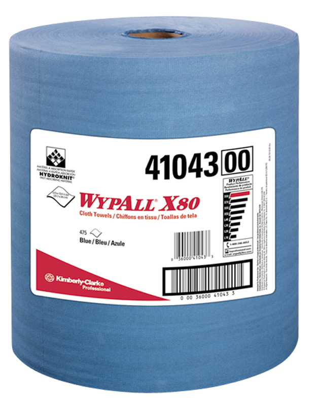 12.5 x 13.4'' - Package of 475 - WypAll X80 Jumbo Roll - First Tool & Supply