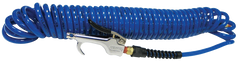 #600PU25BT - 1/4 MPT x 25 Feet - Blue Polyurethane - 2 Swivel Fitting(s) - Recoil Air Hose & Air Blow Gun Kit - First Tool & Supply