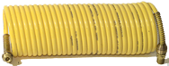 #N38-12A - 3/8 MPT x 12 Feet - Yellow Nylon - 1-Swivel x 1- Rigid Fitting(s) - Recoil Air Hose - First Tool & Supply