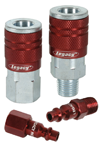 #A73458D - 1/4'' Body x 1/4 NPT (14-Pcs) - Red Industrial Coupler & Plug Kit - First Tool & Supply