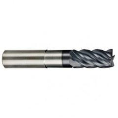 5/8" Dia. - 3/4" LOC - 5 OAL Ball Nose 5 FL Carbide S/E HP End Mill-AlCrNX - First Tool & Supply