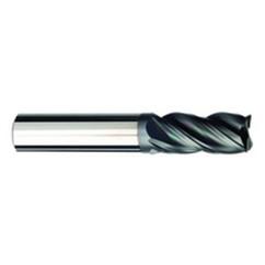 1/4 Dia. x 2-1/2 Overall Length 4-Flute .030 C/R Solid Carbide SE End Mill-Round Shank-Center Cut-AlCrN-X - First Tool & Supply