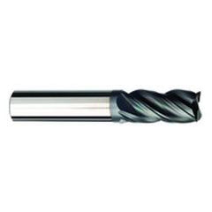 3/8 Dia. x 3 Overall Length 4-Flute .030 C/R Solid Carbide SE End Mill-Round Shank-Center Cut-AlCrN-X - First Tool & Supply