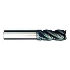 3/8 Dia. x 3 Overall Length 4-Flute .015 C/R Solid Carbide SE End Mill-Round Shank-Center Cut-AlCrN-X - First Tool & Supply