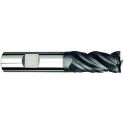 3/8 Dia. x 3 Overall Length 4-Flute Square End Solid Carbide SE End Mill-Weldon Shank-Center Cut-AlCrN-X - First Tool & Supply