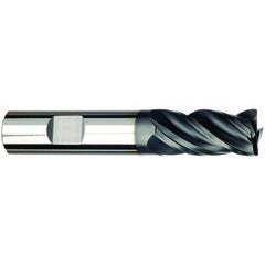 3/8 Dia. x 3 Overall Length 4-Flute Square End Solid Carbide SE End Mill-Weldon Shank-Center Cut-AlCrN-X - First Tool & Supply