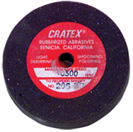 3 x 1/2 x 1/4'' - Resin Bonded Rubber Wheel (Extra Fine Grit) - First Tool & Supply