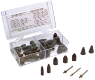 #778 Resin Bonded Rubber Kit - Point Test - Various Shapes - Equal Assortment Grit - First Tool & Supply