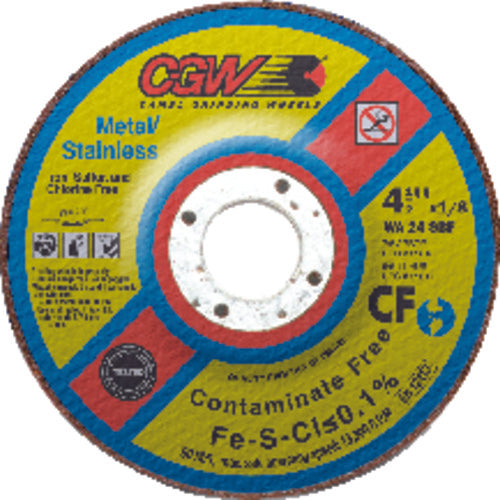 7″ × 1/4″ × 5/8″ 11 - White Aluminum Oxide WA24-SBF - Depressed Center Wheel - First Tool & Supply