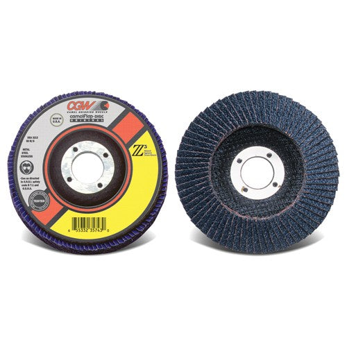 4 1/2″ × 7/8″-120 Grit - Zirconia Straight Flap Disc - First Tool & Supply