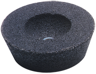 5/4 x 2 x 5/8-11'' - Aluminum Oxide 16 Grit Type 11 - Resin Cup Wheel - First Tool & Supply