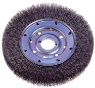 8" Diameter - 2" Arbor Hole - Crimped Steel Wire Straight Wheel - First Tool & Supply