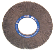 12" Diameter - 4-1/4" Arbor Hole - Rd Crimped Nylon Abrasive Straight Wheel - First Tool & Supply