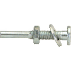 Fits 1/2″ Arbor Hole-1/4″ Shank - 1 7/8″ Overall Length - Flat Head Arbor for Abrasives - First Tool & Supply