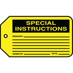 Production Control Tag, Special Instructions, 25/Pk, Cardstock - First Tool & Supply