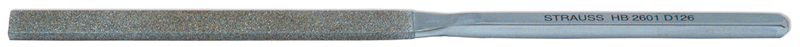 4'' Diamond Length - 8-1/2'' OAL (10.4 x 2.8mm) - Fine Grit - Equalling Diamond Heavy Duty File - First Tool & Supply