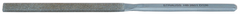 4'' Diamond Length - 8-1/2'' OAL (12.6 x 3.9mm) - Medium Grit - Half Rd Diamond Heavy Duty File - First Tool & Supply