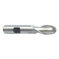 7/8'' Dia. - 4-1/4'' OAL - Uncoated HSS - Ball End SE EM - 2 FL - First Tool & Supply