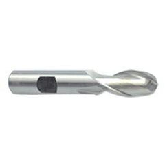 7/16'' Dia. - 3'' OAL - Uncoated HSS - Ball End SE EM - 2 FL - First Tool & Supply