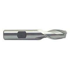 7/8 Dia. x 3-5/8 Overall Length 2-Flute Square End M-42 Cobalt SE End Mill-Round Shank-Center Cut-Uncoated - First Tool & Supply