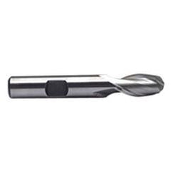 3/8'' Dia. - 2-1/2'' OAL - Uncoated M-42 Cobalt - Ball End SE EM - 2 FL - First Tool & Supply