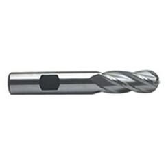 3/8'' Dia. - 2-1/2'' OAL - Uncoated M-42 Cobalt - Ball End SE EM - 4 FL - First Tool & Supply