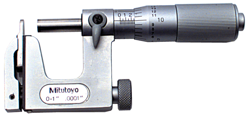 0 - 1'' Measuring Range -  .0001 Graduation - Friction Thimble - Carbide Face - Multi-Anvil Micrometer - First Tool & Supply