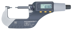 0 - 1.2" / 0 - 30mm Measuring Range - .00005/.001mm Resolution - Friction Thimble - Carbide Face - Electronic Spline Micrometer - First Tool & Supply