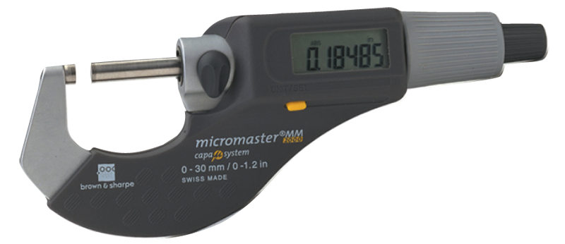 1 - 2" / 25 - 50mm Measuring Range - .0002 Accur. - Friction Thimble - Carbide Face - Micromaster Electronic Outside Micrometer - First Tool & Supply