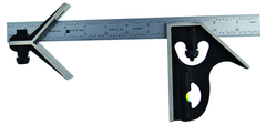 #599-400-1204 - 12'' - 4R Graduation - Regular Blade - 3 Piece Combination Square Set - First Tool & Supply