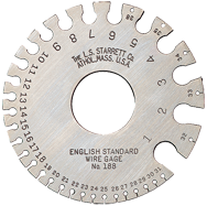#188 - English Standard: 1 to 36 Gage - Wire Gage - First Tool & Supply