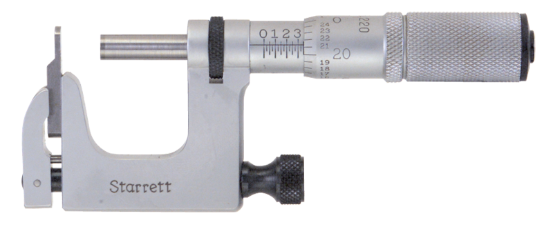 #220XFL-1 - 0 - 1'' Measuring Range - .001 Graduation - Friction Thimble - Carbide Face - Multi Anvil Micrometer - First Tool & Supply