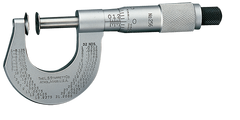#256MRL-50 -  25 - 50mm Measuring Range - .01mm Graduation - Ratchet Thimble - High Speed Steel  Face - Disc Micrometer - First Tool & Supply