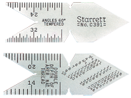 #C391 - USA Standard 60° - 14ths; 20ths; 24ths; 32nds Graduation - Center Gage with Double Depths of American National - First Tool & Supply