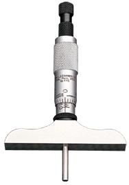 #445AZ-3RL -  0 - 3'' Measuring Range - Ratchet Thimble - Depth Micrometer - First Tool & Supply