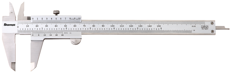 #125MEA-6/150 - 0 - 6 / 0 - 150mm Measuring Range (.002 / 0.02mm Grad.) - Vernier Caliper - First Tool & Supply