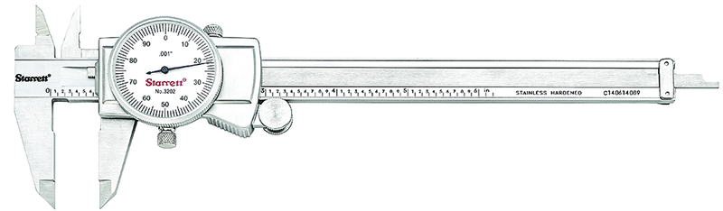 #3202-6 -  0 - 6" Stainless Steel Dial Caliper with .001" Graduation - First Tool & Supply